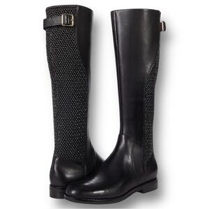 Cole Haan Idah Tall Black Leather Riding Boot Sz 9B